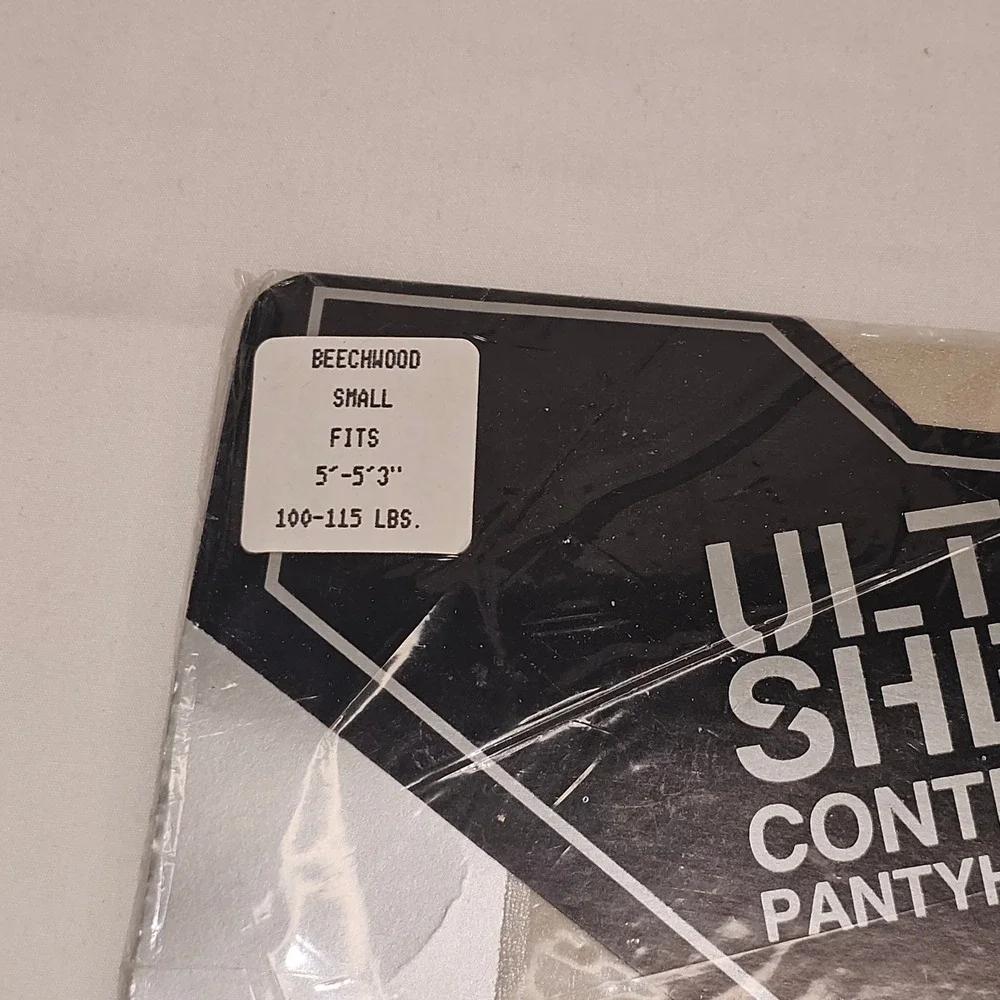 Vintage Ultra Sheer Pantyhose Lot 2 Beechwood Control Top Light Grey‎ Small